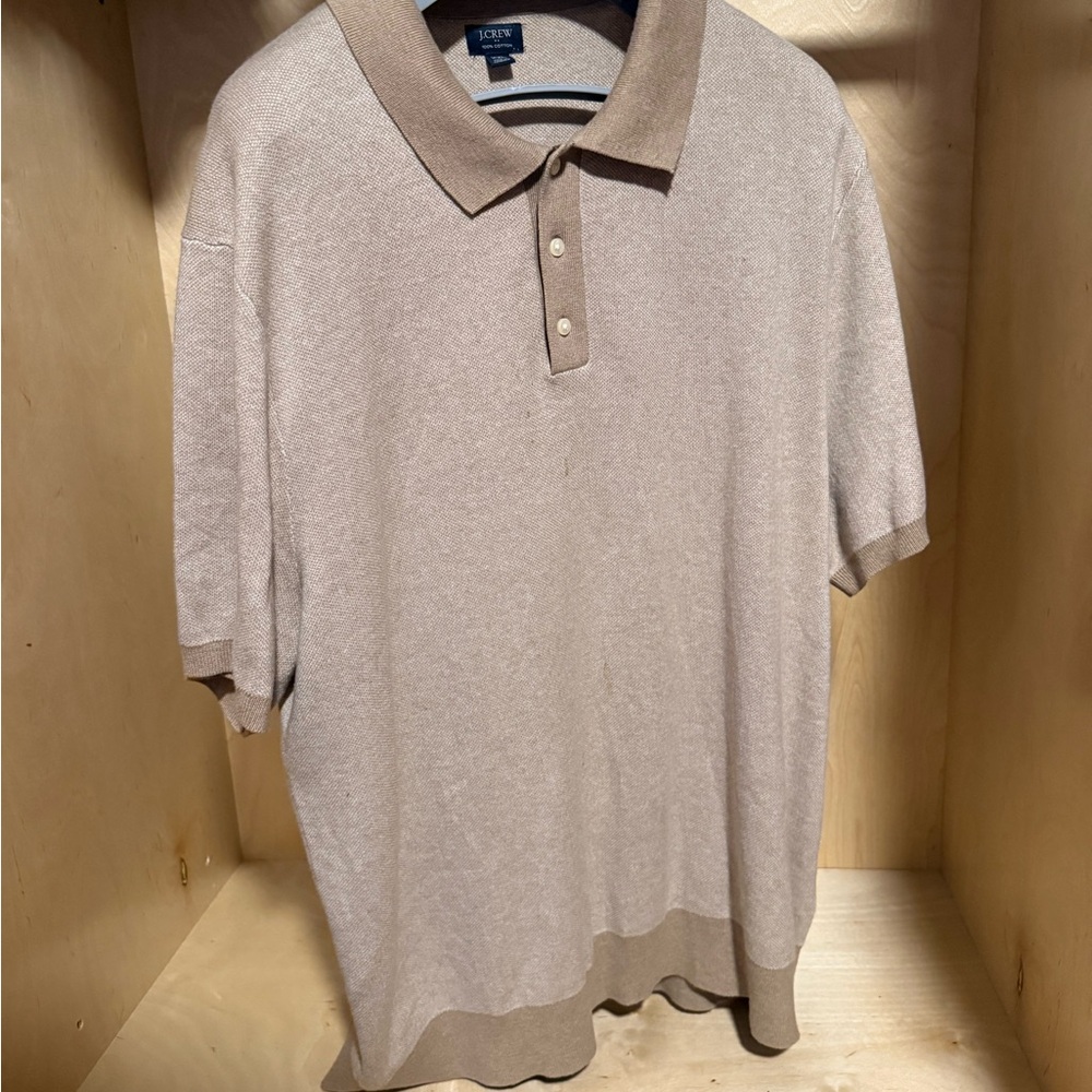 J. Crew Men's Beige Polo Shirt